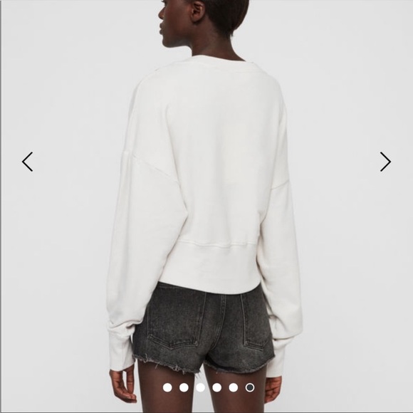 AllSaints Cropped Balloon Arms Sweatshirt - Picture 3 of 3